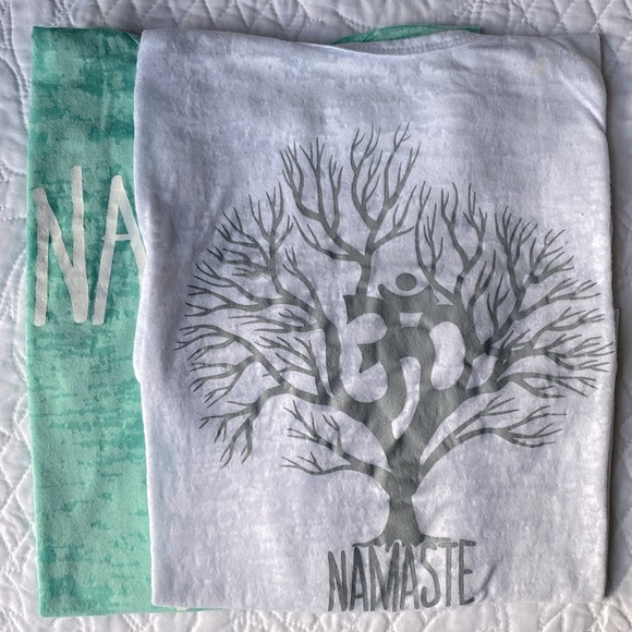 Yoga Namastay Tank Tops (2) Sz L - Picture 1 of 5